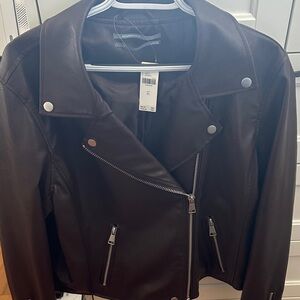 NWT Anthropologie Vegan Leather Moto Jacket
